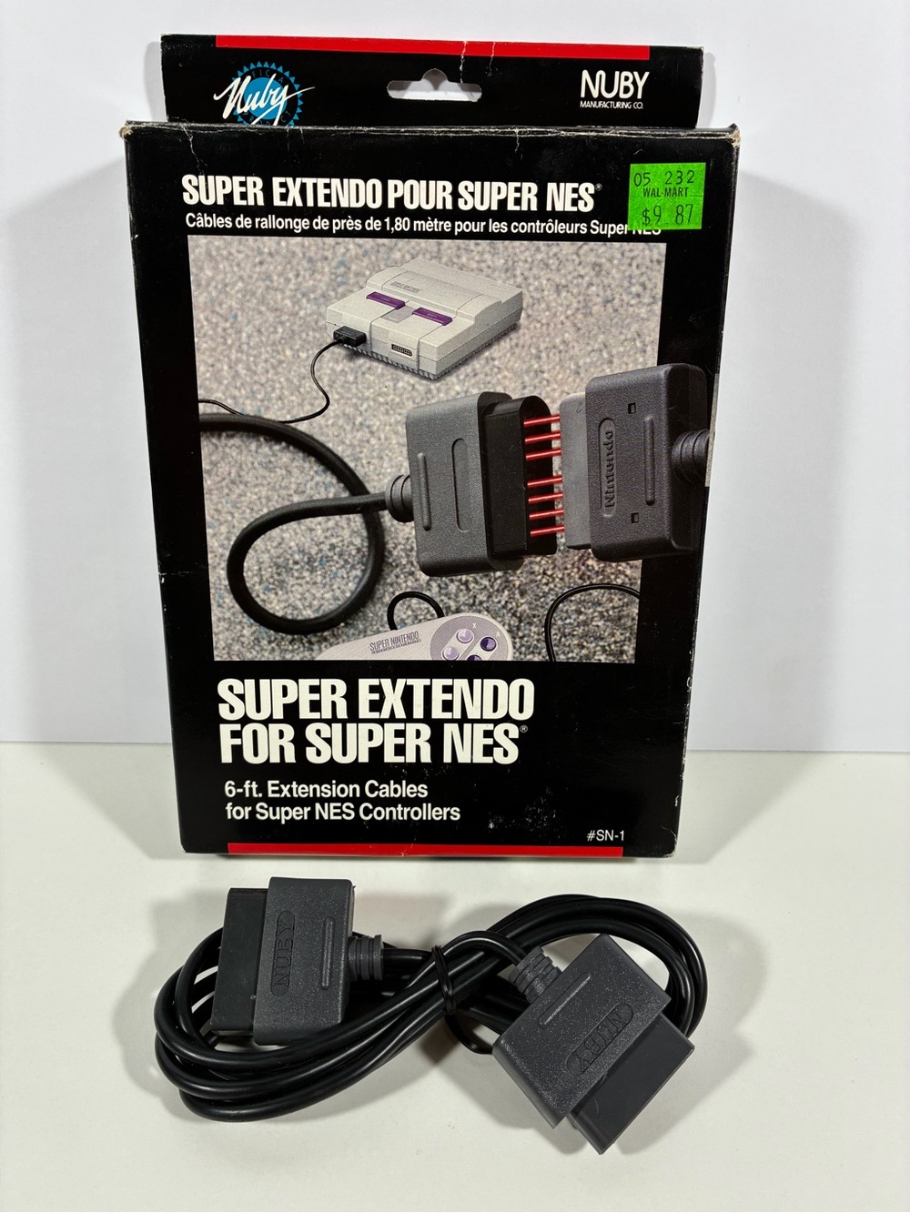 Super Extendo NES 7 Pin Controller Extension Cable 6ft - One Set of Cables NEW